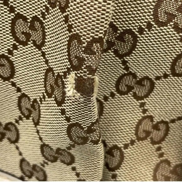 Authentic Gucci GG Canvas White Sukey Tote Bag W/ Gucci dustbag/care card-GUC - Picture 8 of 16